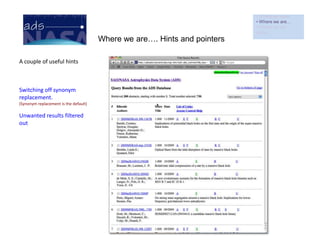  Where we are going…Where we …. Hints and pointers Collaborating on a paper…using private libraries   