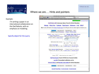  1994: ADS available through the World Wide Web