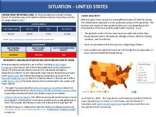 SITUATION - UNITED STATES
COVID-19 ACTIVITY
Different parts of the country are seeing different levels of COVID-19 activit...