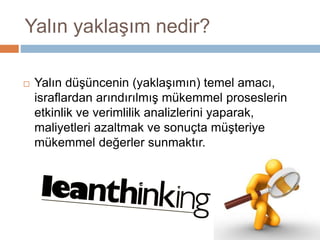 Yalın üretim - Lean manufacturing | PPTX