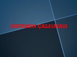 SİSTEMİN ÇALIŞMASI
 