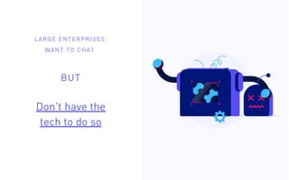 LARGE ENTERPRISES
WANT TO CHAT
Don't have the
tech to do so
BUT
 