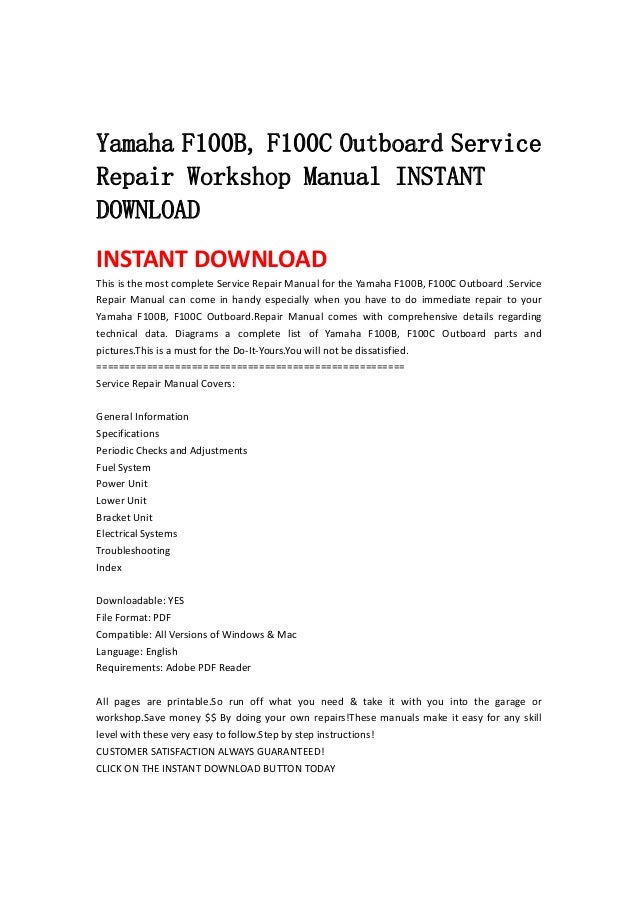 Yamaha Outboard User Manual Yamaha Outboard User Manual