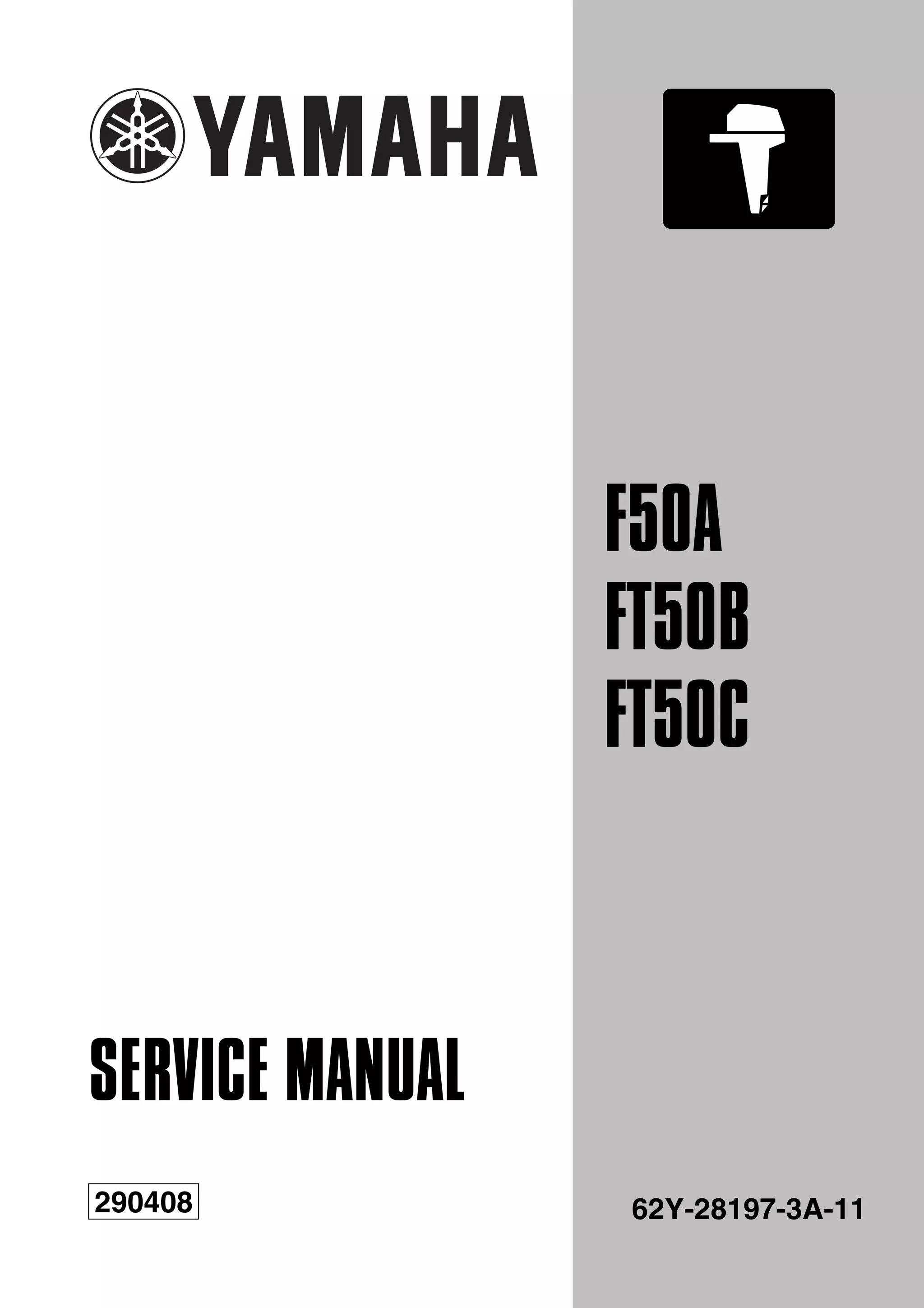 Yamaha ft50 bet outboard service repair manual l 406850 | PDF