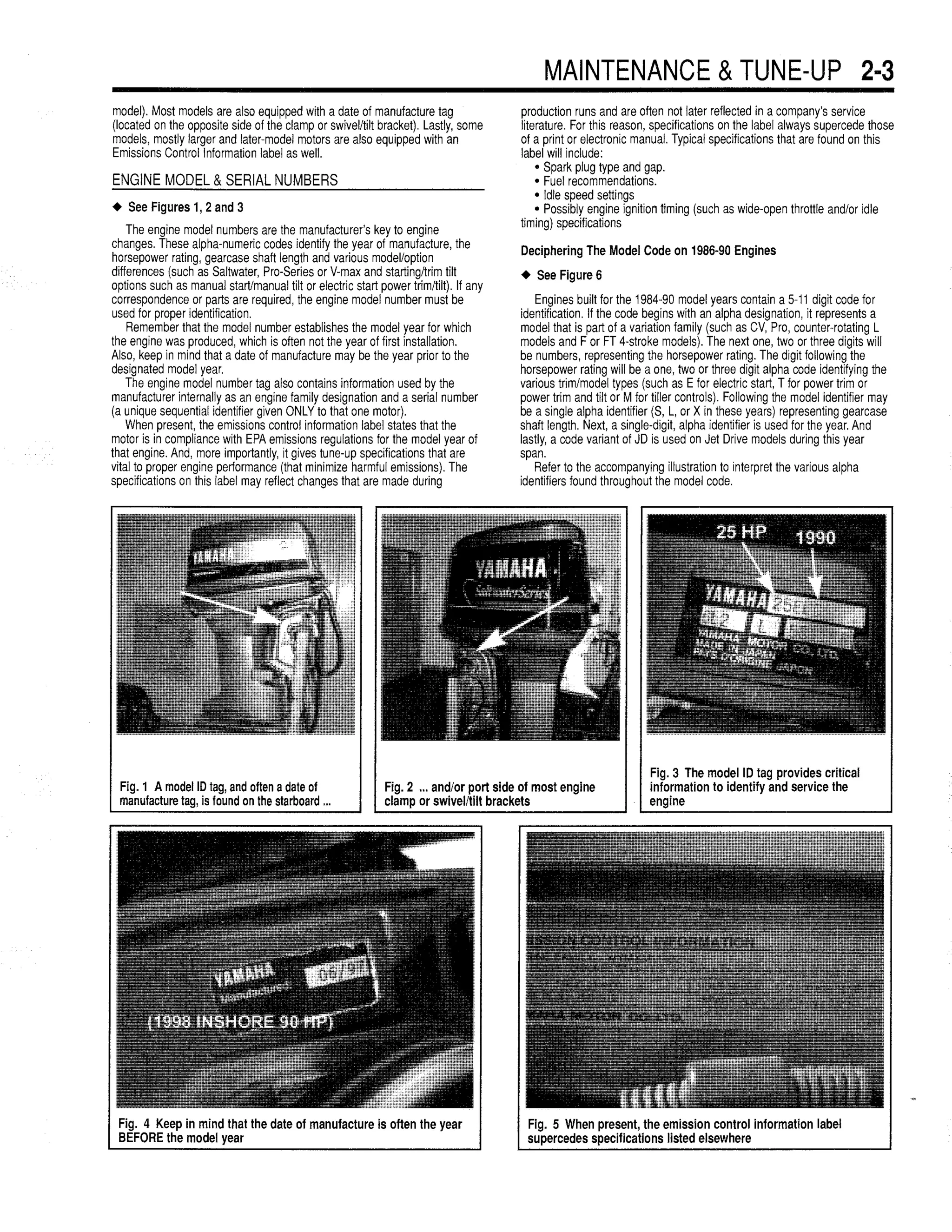 1991 YAMAHA3 HP OUTBOARD SERVICE REPAIR MANUAL visual data 4