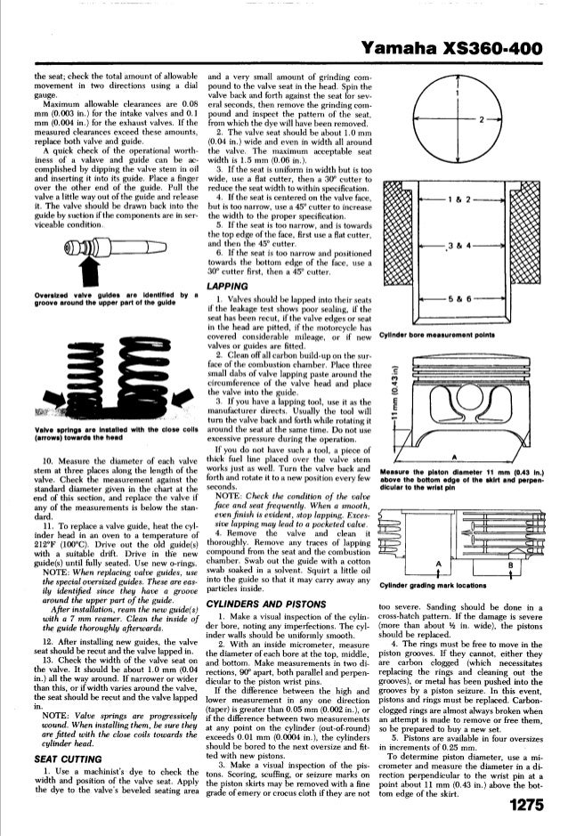 YAMAHA XS 400 1977-1982 - service_manual tire stem valve parts diagram 