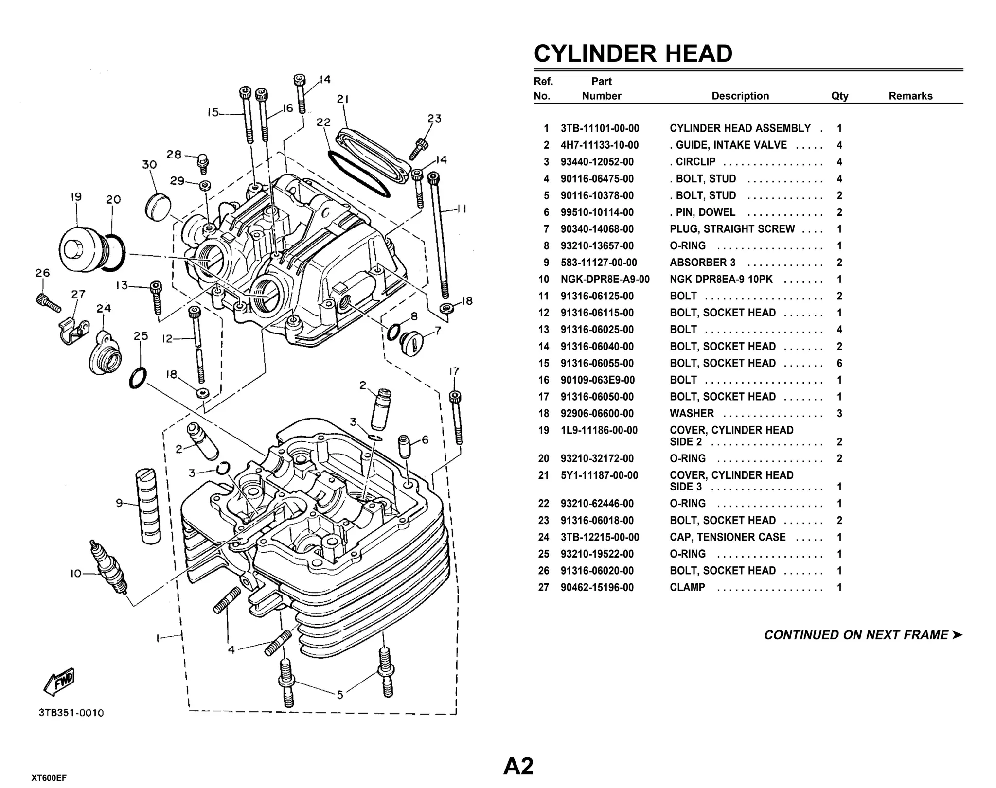 【中古】YAMATE ES600 取扱説明書 Yamaha XT 600 E 3UYC.pdf