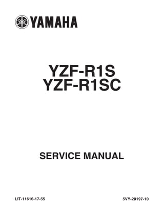 Yamaha YZF-R1 R1 YZFR 1000 Service Repair Manual 2004 2005 Maintenance Rebuild