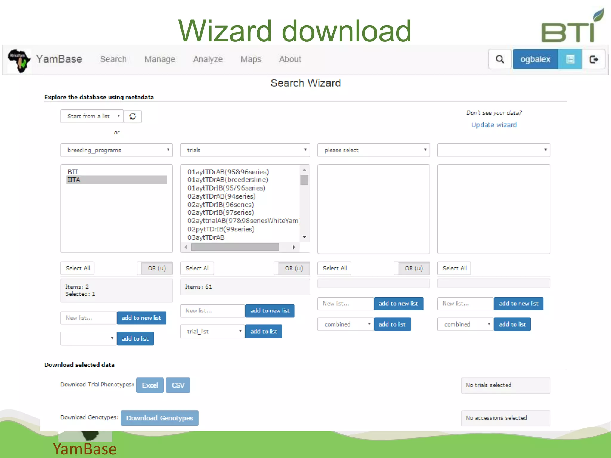 YamBase
Wizard download
 