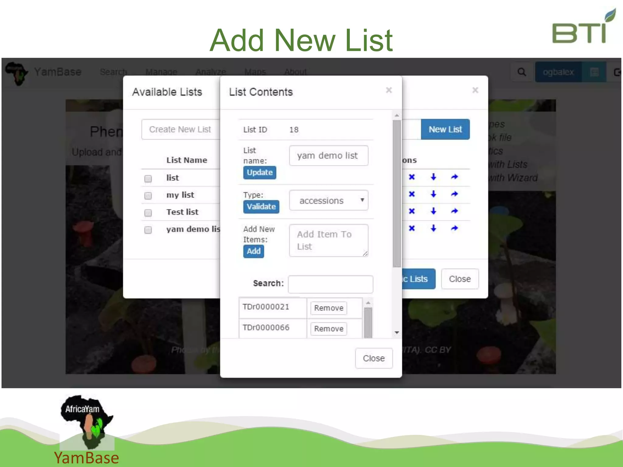 YamBase
Add New List
 