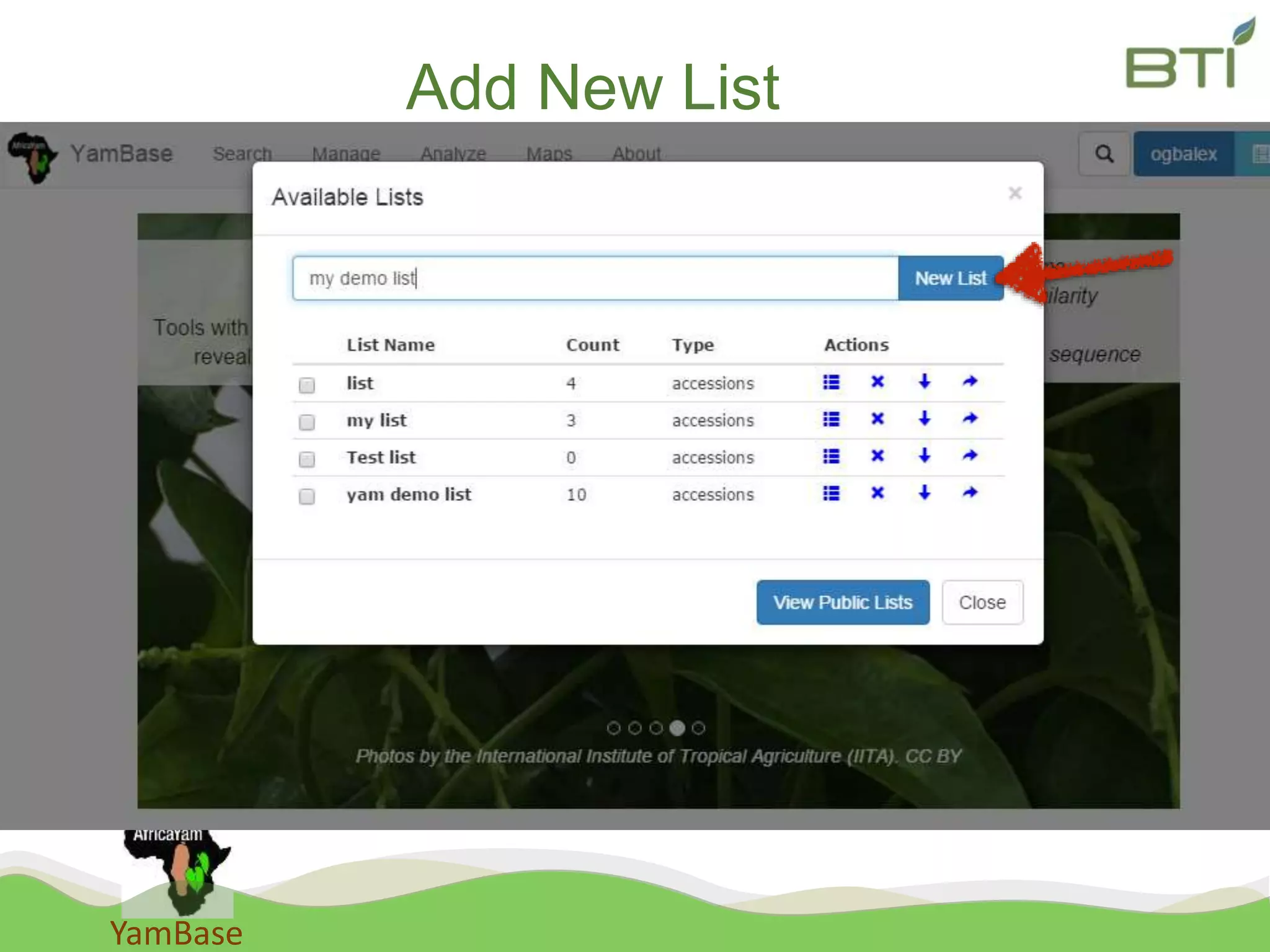 YamBase
Add New List
 