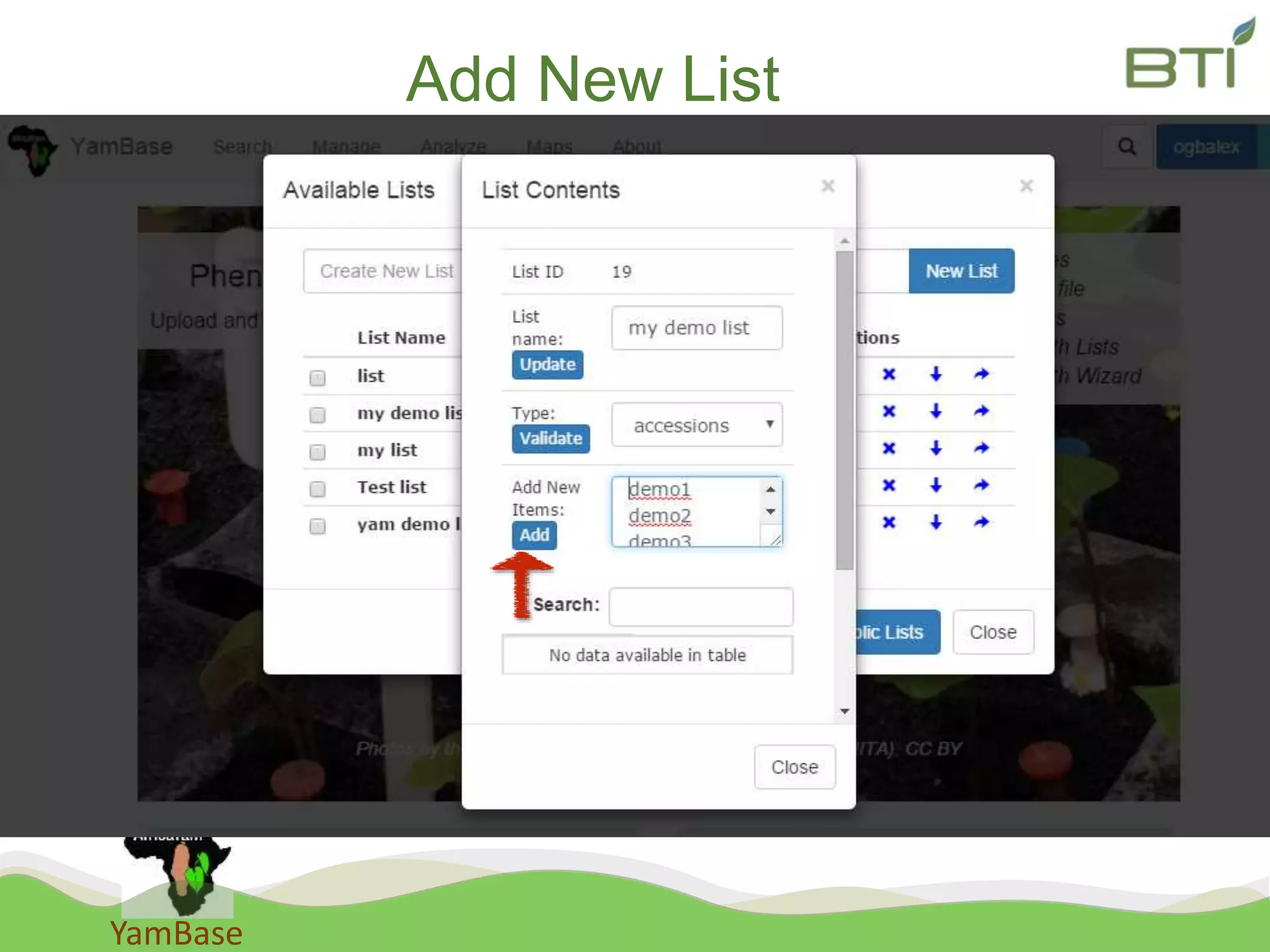 YamBase
Add New List
 