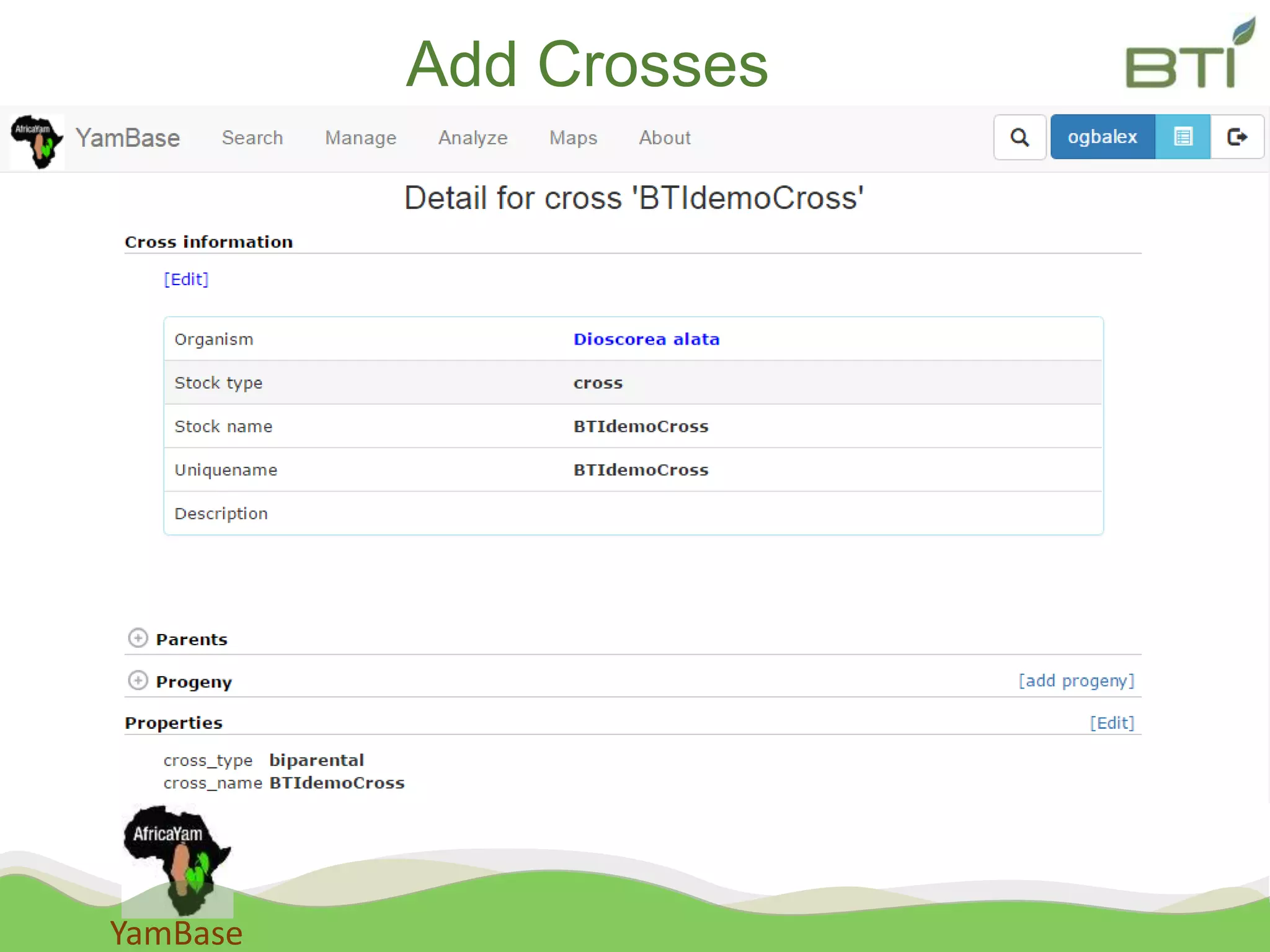 YamBase
Add Crosses
 