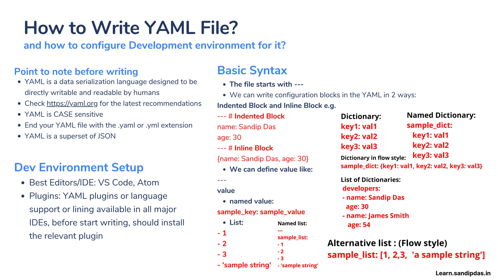YAML crash COURSE how to write yaml file for adding configuring details ...