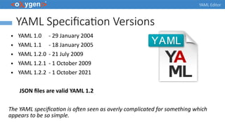 YAML Editing and Validation In Oxygen | PPT