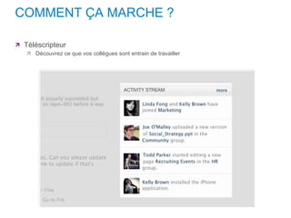 COMMENT ÇA MARCHE ? Téléscripteur Découvrez ce que vos collègues sont entrain de travailler 