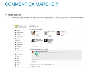 COMMENT ÇA MARCHE ? Notifications  Recevez des alertes sur des annonces pertinentes, mises à jour de fichiers importants… 