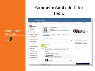 Yammer miami.edu is for
The U
 