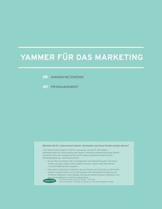 Yammer Katalog: Anwendungsbeispiele – Mit Yammer erreichen Sie Ihre Geschäftsziele