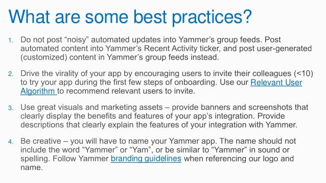 Yammer Apps Next Steps