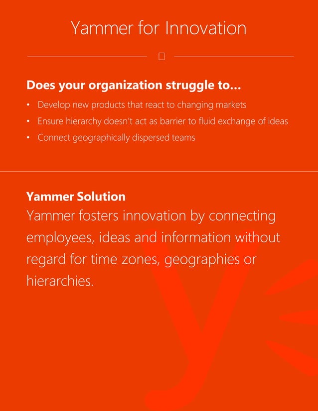 Yammer use case catalog
