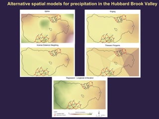 Alternative spatial models for precipitation in the Hubbard Brook Valley
 