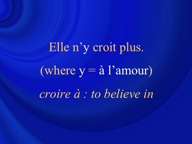 The French Pronouns Y And En