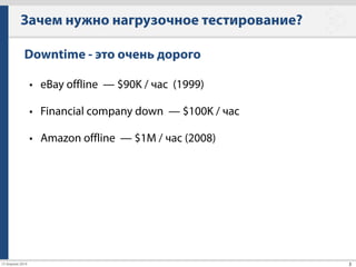 Виды тестирования «под нагрузкой»
6
 