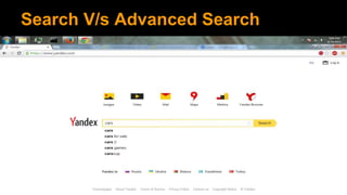 Search V/s Advanced Search
 