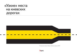 «Узкие» места
 на киевских
 дорогах




                По данным сервиса Яндекс.Пробки, февраль 2011
 