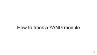 How to track a YANG module
46
 
