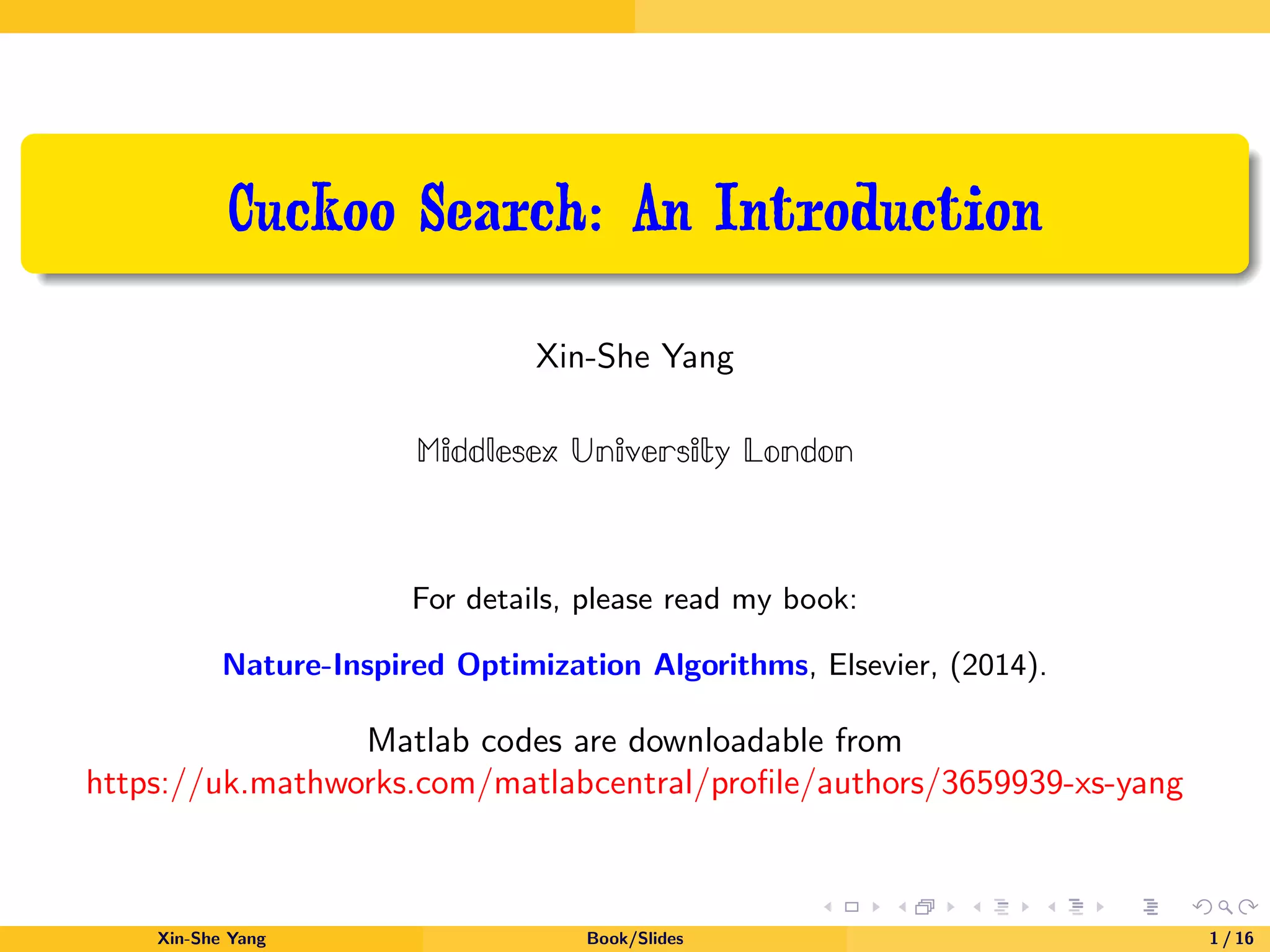 Cuckoo Search Algorithm: An Introduction | PDF