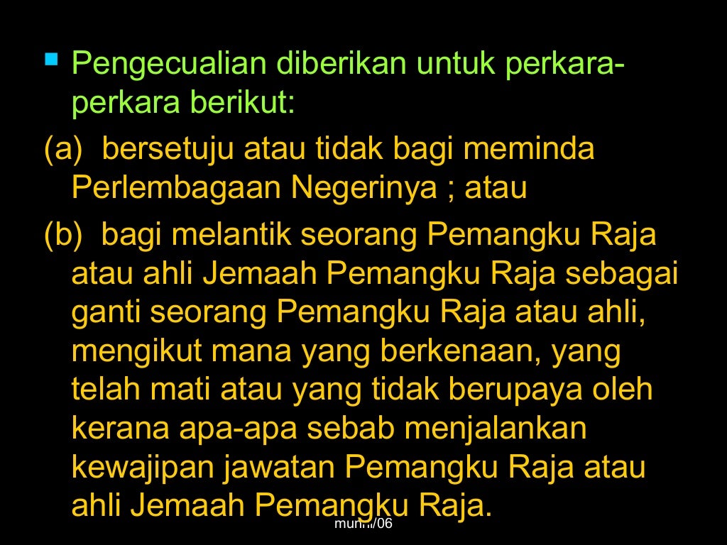 bidang kuasa yang dipertuan agong