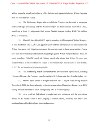 Yangtze Rivert Port & Logistics Amended Complaint