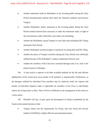 Yangtze Rivert Port & Logistics Amended Complaint