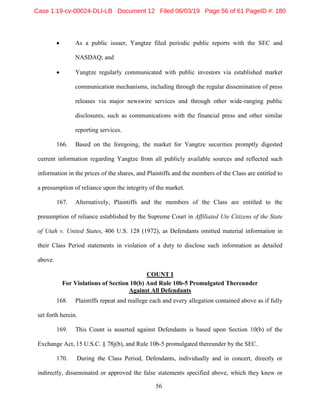 Yangtze Rivert Port & Logistics Amended Complaint