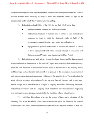 Yangtze Rivert Port & Logistics Amended Complaint