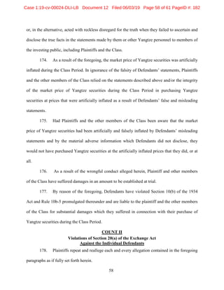 Yangtze Rivert Port & Logistics Amended Complaint