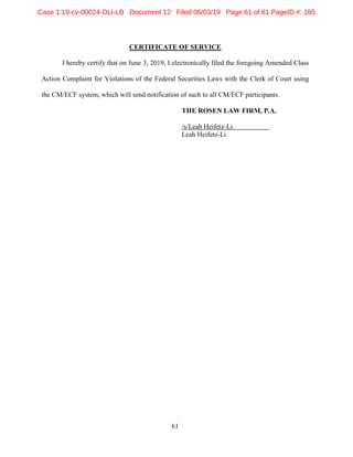 Yangtze Rivert Port & Logistics Amended Complaint