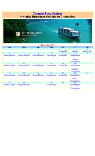 Yangtze cruise december 2011 yichang to chongqing