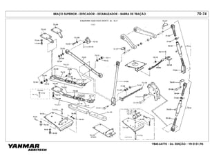 YB40.64770 - 2a. EDIÇÃO - YB-0-01/96
BRAÇO SUPERIOR - ESTICADOR - ESTABILIZADOR - BARRA DE TRAÇÃO 70-74
 