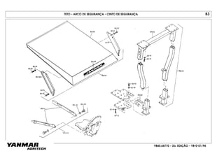 YB40.64770 - 2a. EDIÇÃO - YB-0-01/96
TETO - ARCO DE SEGURANÇA - CINTO DE SEGURANÇA 83
 