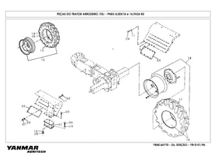 YB40.64770 - 2a. EDIÇÃO - YB-0-01/96
PEÇAS DO TRATOR ARROZEIRO (TG) - PNEU 8,00X18 e 14,9X24 R2
 