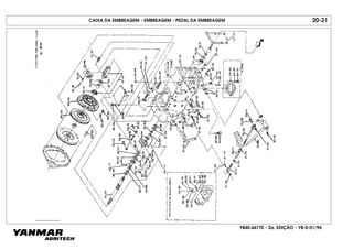 YB40.64770 - 2a. EDIÇÃO - YB-0-01/96
CAIXA DA EMBREAGEM - EMBREAGEM - PEDAL DA EMBREAGEM 20-21
 