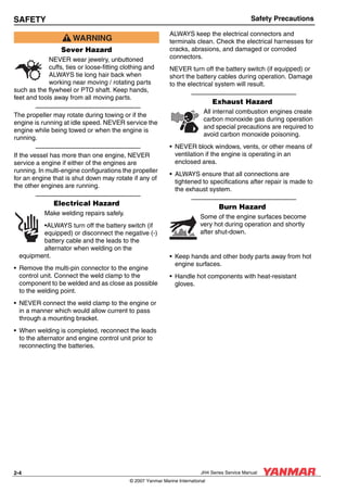 Yanmar 3 jh4e marine diesel engine service repair manual PDF