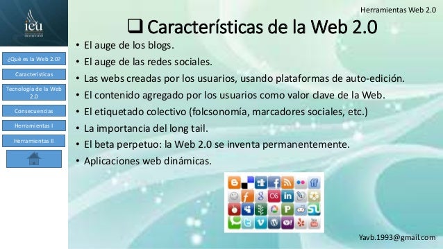 Resultado de imagen para CARACTERISTICAS web 2.0