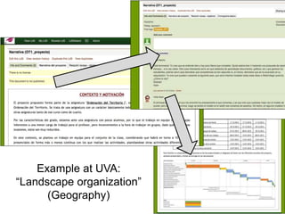 Example at UVA:
“Landscape organization”
(Geography)
 