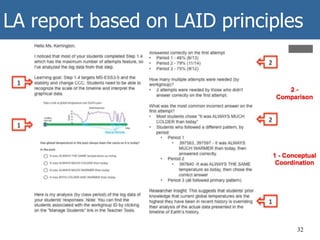 LA report based on LAID principles
32
 