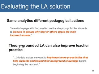 Evaluating the LA solution
33
 