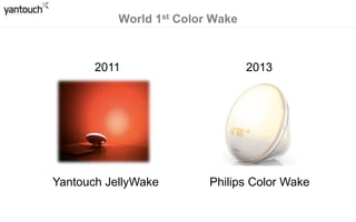 World 1st Color Wake
Philips Color Wake
20132011
Yantouch JellyWake
 
